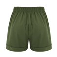 thumbnail image 5 of Laonim Women's Solid Color Cotton and Linen Pocket Tie High Waist Casual Shorts, 5 of 8