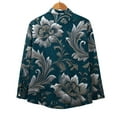 thumbnail image 6 of Chuancc Long Sleeve Blouse Long Sleeve Business Top Dressy Floral Printed Fall Outfits Full Sleeve Tops For Women Womens Long Sleeve Tops Dressy Casual Collared Shirts For Women Hot Pink XL, 6 of 7