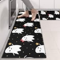 thumbnail image 2 of Kitchen Rugs Sets Of 2,Halloween Cute Ghosts Pattern Anti Fatigue Kitchen Mat Rugs Non Slip Washable,Decorative Kitchen Floor Mats for Kitchen,Sink,Laundry,17"X47", 2 of 5