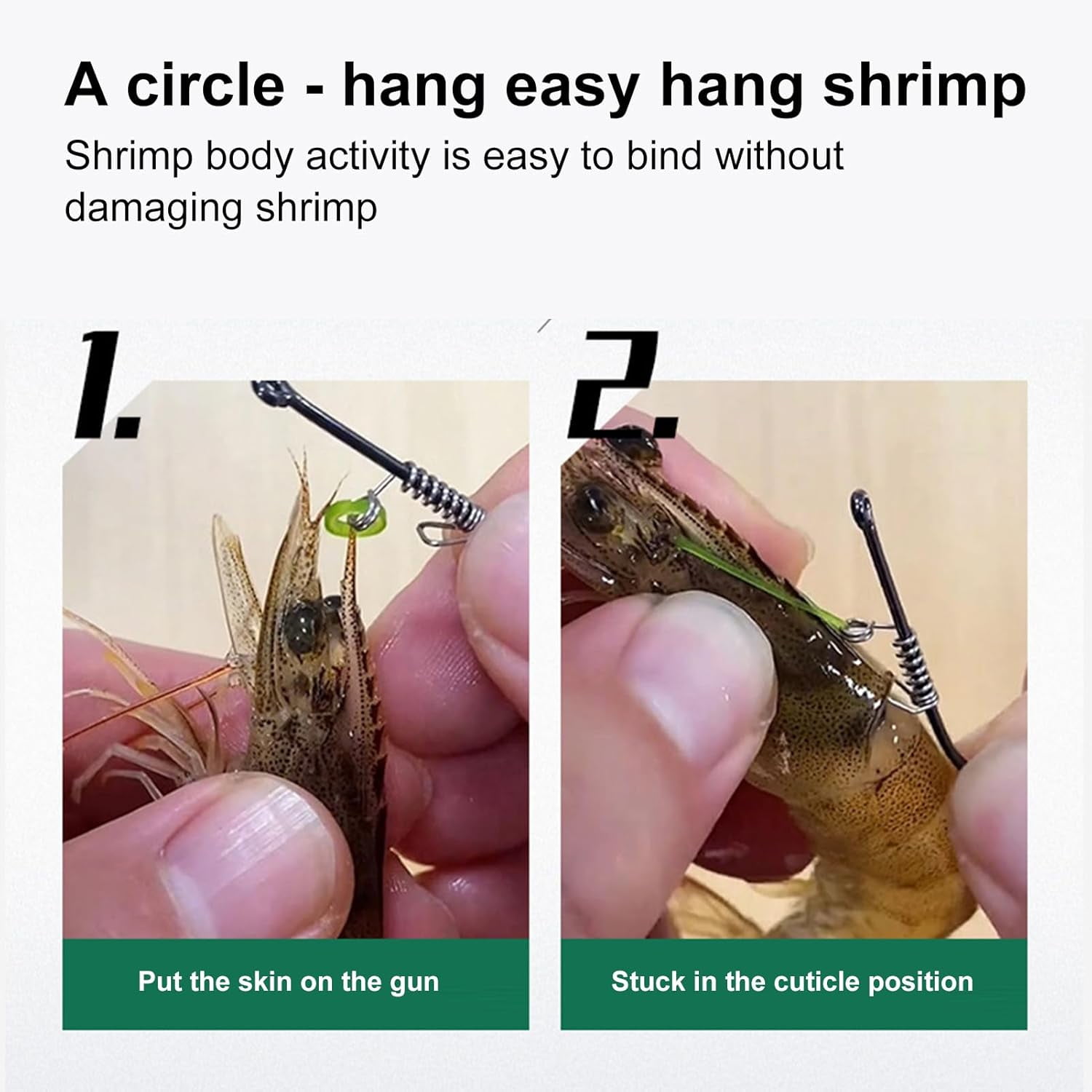 20Pcs Live Shrimp Fixing Hook Heavy Duty Carbon Steel Barbed Fishhook with Hole Freshwater Saltwater Catfish Bass Fishing Hook Fishing Accessories