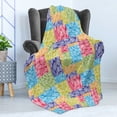 thumbnail image 4 of Colorful Soft Flannel Fleece Throw Blanket, Hand Drawn Growth Nature Flourish Doodle Abstract Garden Forest Grunge Print, Cozy Plush for Indoor and Outdoor Use, 50" x 70", Multicolor, by Ambesonne, 4 of 5