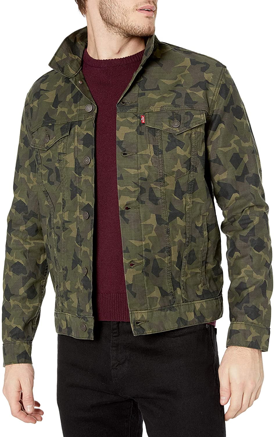 levi's olive trucker jacket