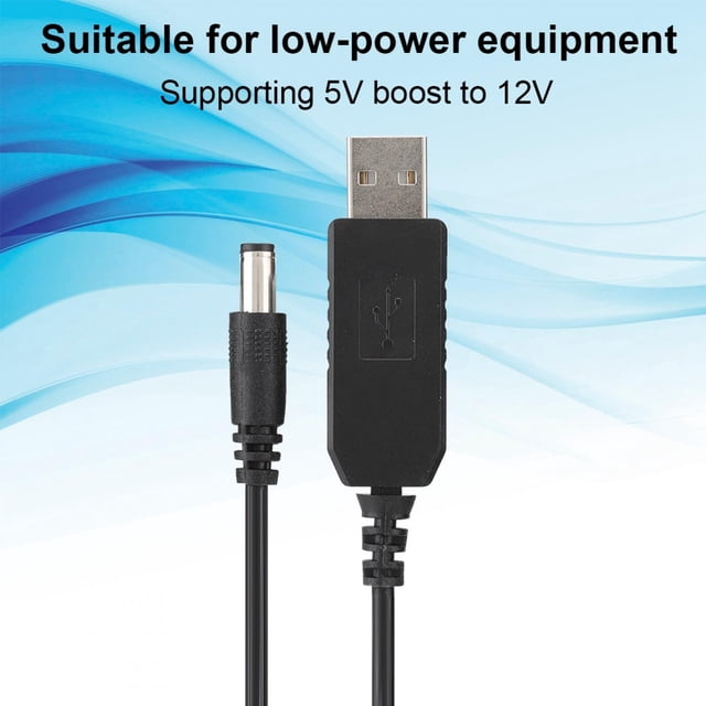 Cable Boost USB a interfaz de 55 mm x 21 mm Línea de 5 V a 12 V