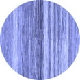 thumbnail image 1 of Ahgly Company Machine Washable Indoor Round Abstract Blue Modern Area Rugs, 4' Round, 1 of 4