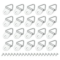 Uxcell 160Pcs Triangle Ring Iron Picture Hangers with Screws, Single Hole with Screw Small Decor Hooks Silver