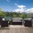 thumbnail image 6 of Afuera Living Transitional 3 Piece Wicker Patio Sofa Set in Brown and Gray, 6 of 6