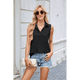 thumbnail image 5 of Camisa Sin Mangas con Botones para Mujer, Blusa con Cuello, Camisas Casuales de Oficina, Camiseta Básica Sin Mangas. Negro M, 5 of 10