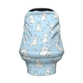 thumbnail image 2 of Haiem Rabbit And Bird Baby Nursing Cover & Nursing Poncho - Multi Use Cover for Baby Car Seat Canopy, Stroller Cover, 360°Full Privacy Breastfeeding Coverage, 2 of 9