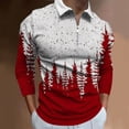 thumbnail image 2 of toraway Chemises pour Hommes Manches Courtes Automne Col à Revers Manches Longues Chemise Imprimée Mode Décontractée Style Deux m, 2 of 4