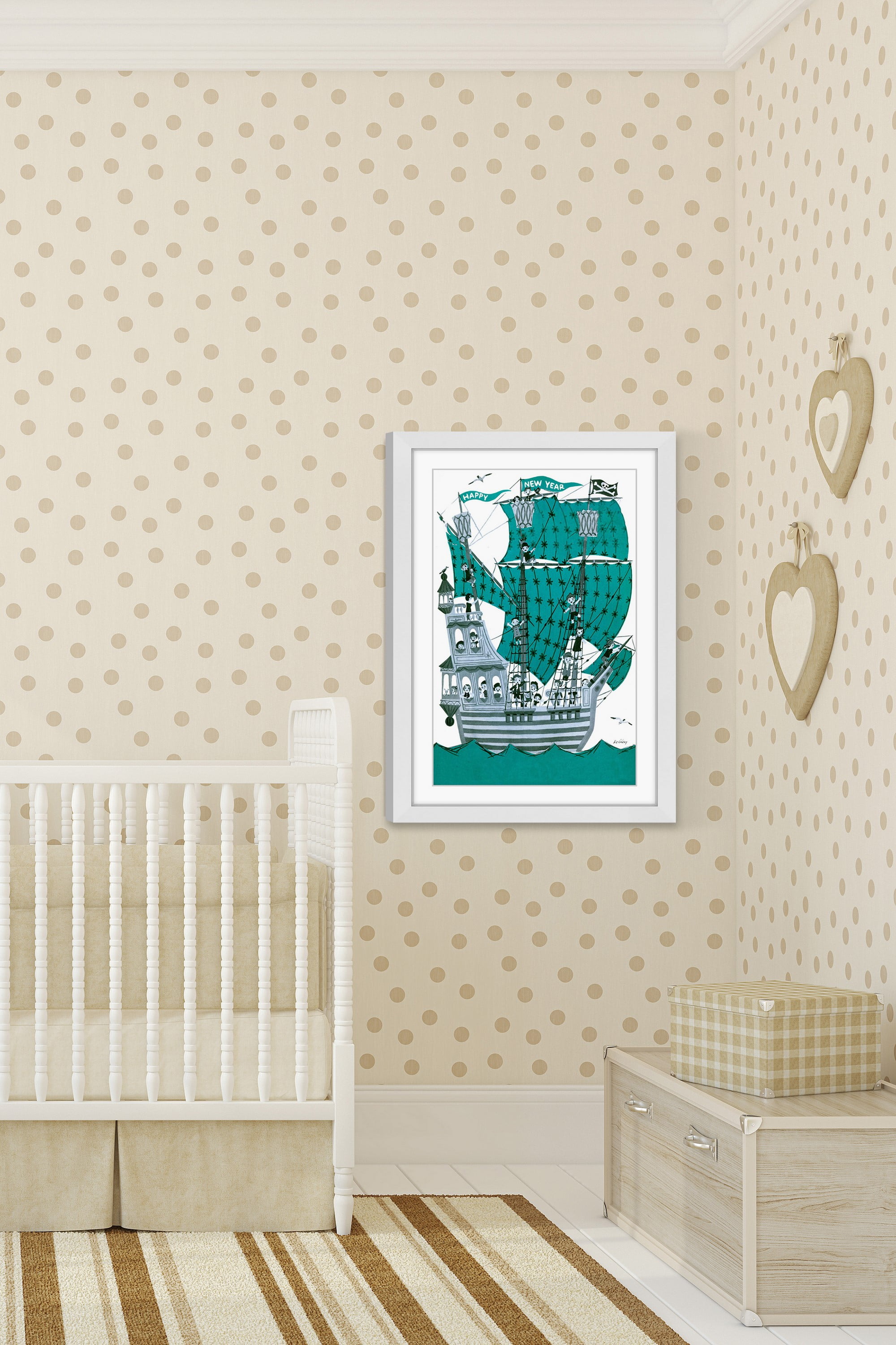"Green Sails" Framed Painting Art Print