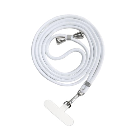 Phone Lanyard Phone Neck Strap Nylon Adjustable Crossbody Phone Safety Strap Safety Tether System for Hiking Climbing Women Men White