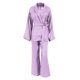 thumbnail image 1 of SAYOO Mujer Casual Homewear Pijama Conjunto Manga Larga Color Sólido Solapa Tops + Pantalones Largos Sueltos + Cinturón SAYOO Moda, 1 of 9