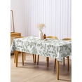 thumbnail image 6 of Sage Green Flower Tablecloth Rectangle Table Cloths 54x108, Waterproof Tablecloth Outdoor Table Cloth, Vintage Farmhouse Boho Leaf Spring Washable Table Cover for Kitchen Dinning Party, 6 of 7