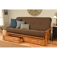 thumbnail image 2 of Pemberly Row Frame with Linen Fabric Mattress in Brown and Butternut, 2 of 3