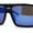 Matte Black Blue Mirror, variant on Mens Color Mirror Flat Top Mobster Rectangle Racer Sunglasses Shiny Black Teal Mirror