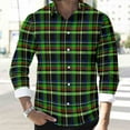 thumbnail image 6 of FDGIU Men's Fall Flannel Shirt - Button Down Plaid, Slim Fit Cozy Long Sleeve Fall Winter Layering Piece with Pocket, 6 of 7