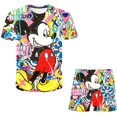 thumbnail image 1 of Baby Mickey Mouse Sets Girls Fashion Disney Suits Summer Short Sleeve Tops Tees+Short Trousers 2pcs/Outfits Clothing 1-14 Years13T Gao Jinjia LED, 1 of 2