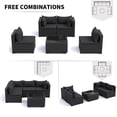 thumbnail image 4 of ELPOSUN 5 Pieces Patio Furniture Set, Outdoor Furniture Sectional Rattan Sofa for Backyard Garden Black, 4 of 7