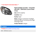 thumbnail image 2 of Right Headlight Assembly - Compatible with 2006 - 2008 Buick Lucerne Sedan 4-Door 2007, 2 of 2