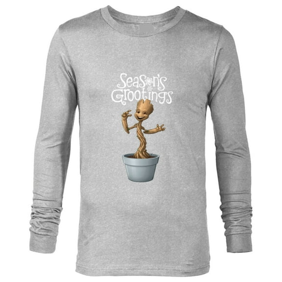 Marvel Groot Season's Grootings Holiday - Long Sleeve T-Shirt for Men -Customized-Athletic Heather