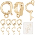 thumbnail image 2 of 14Pcs Necklace Clasps Fold Over Clasps Closures Real 18K Gold Plated Brass Bracelet Clasps Extender Connector for Necklace Bracelet Jewelry Making 7 x 10mm, 2 of 6