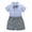 Blue, variant on famuka Baby Boy Summer Suit Short Sleeve Button Down Shirt Shorts Outfit Wedding Clothes