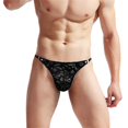 thumbnail image 1 of Harpily 2025 Intimates Men's Underwear Fit Translucent Ice Silk Low Waist Buckle G String Pants T Pants, 1 of 6