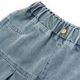 thumbnail image 4 of HAOTAGS Girls Denim Skirts, Summer High Waist Utility Pockets A-line Skirts Light Blue 5-6 Years, 4 of 6