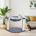 thumbnail image 4 of 18" Tall Cat Tree Tower with Cat Condos - Large Cat Tree - Cat Tower for Indoor Cats - Play Scratch Hide Climb Activity Furniture with Toy - Gray and Beige, 4 of 5