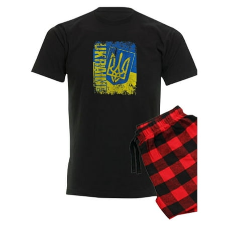 

CafePress - Ukraine Flag Vintage Distressed Ukraine Pajamas - Men s Dark Pajamas