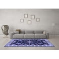 thumbnail image 3 of Ahgly Company Machine Washable Indoor Rectangle Persian Blue Traditional Area Rugs, 5' x 8', 3 of 4