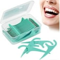 thumbnail image 1 of 60 Pcs Dental Floss Sticks Toothpicks Plastic Dental Care Dental Floss Tooth Cleaner Sticks Dental Floss Sticks, 1 of 4