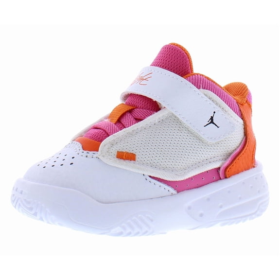 Nike Jordan Max Aura 4 Infant/Toddler Shoes Size 7, Color: White/Pinksicle/Safety Orange