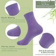 thumbnail image 3 of SERISIMPLE Women Thin Ankle Socks Bamboo Crew Lightweight Soft Breathable Socks 5 Pairs (Royal Colors, Large), 3 of 5