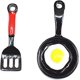 thumbnail image 1 of 1 Pair Ear Studs Funny Asymmetrical Alloy Fried Egg Pan Shovel Pendants Earrings for Gift for Women Girls Teens, 1 of 4