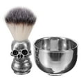 thumbnail image 1 of Men Shaving Kit 1 Set Includes Shaving Brush And Round Bowl Practical Design For Home Use Silver Color, 1 of 8