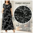 thumbnail image 5 of WUJINXIA Women's Summer Plus Size 2X to 6X Maxi Loose Dress with Pockets, 5 of 7