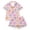 D286/Pink, variant on Afdoent Girls Pajamas Set Halloween Skeleton Print Sleepwear Short Sleeve With Shorts 2Pcs Pajama Sets For Kids Casual Lapel Loungewear Comfortable Holiday Sleepwear 13-14 Years