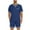 Dark Blue, variant on CHGBMOK Mens Short Sleeve Pajama Set Sleepwear Lightweight Dry TShirts and Shorts Pants Soft Outfit (Green,M)
