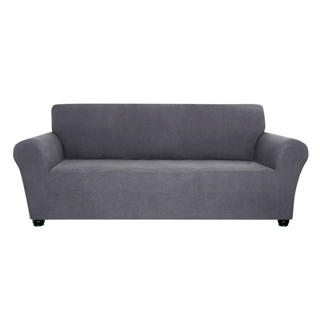 Sofá elástico Slipcover Spandex Sofá suave antideslizante Sofá Funda de 3 plazas Lavable para sala d Abanopi Gris oscuro