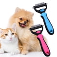 thumbnail image 5 of Deshedding Dog Brush Pet Hair Removal Tool Undercoat Rake for Dogs & Cats, Extra-Wide Dog Grooming Brush & Deshedder Comb for Long Hair, 5 of 8
