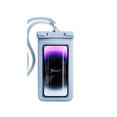 thumbnail image 2 of Waterproof Phone Pouch, Touchscreen Phone Dry Bag for Swimming Snorkeling, Waterproof Phone Case with Neck Lanyard, Universal Waterproof Pouch for Smartphones, Blue, 2 of 8