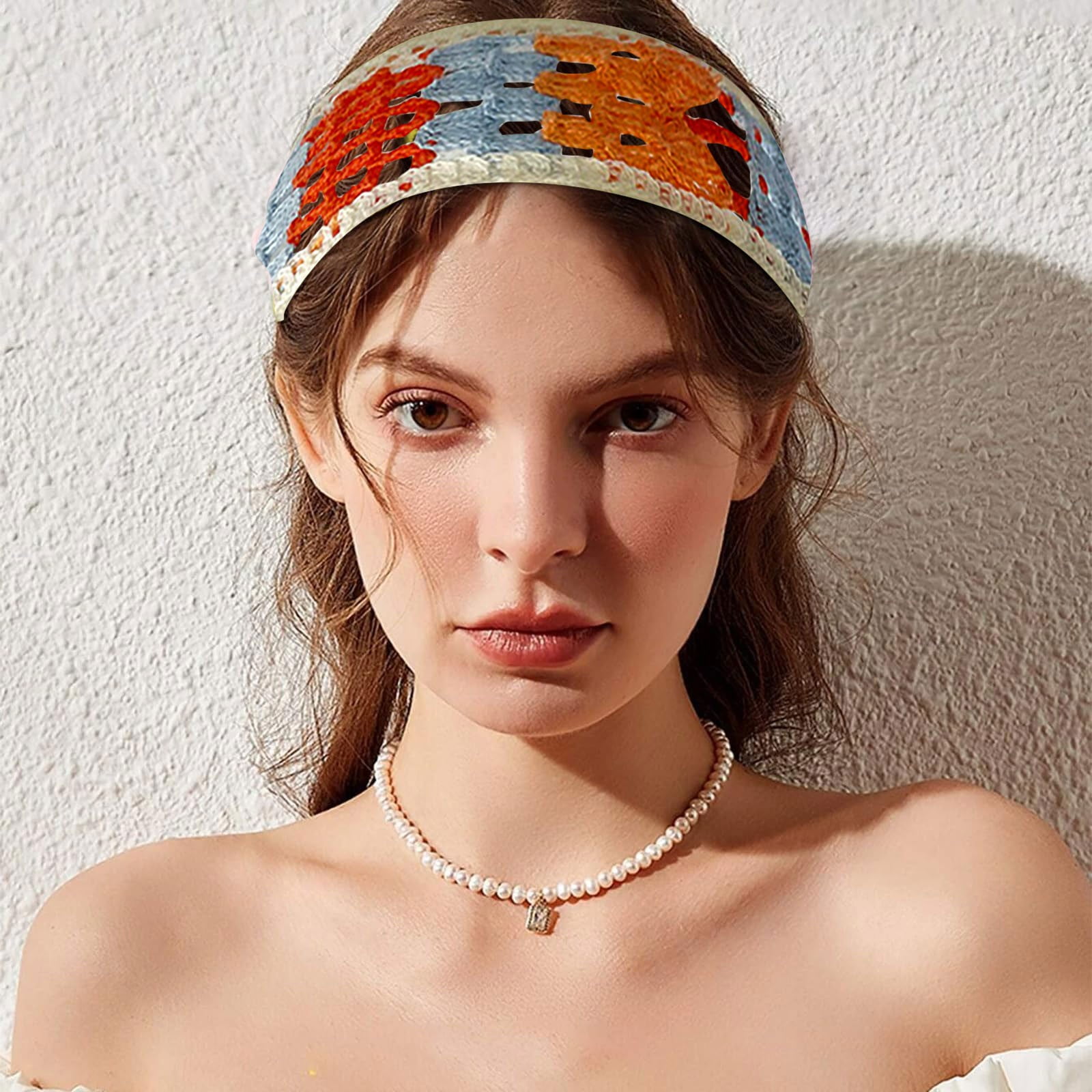 Heardband for Women Hippie Headbands Bandana Tie Back Knit