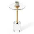 thumbnail image 4 of KFFKFF Clear Acrylic End Table, Acrylic Side Table with a Solid Base, 11.9 x 11.9 inch Round Tabletop, 21.4 inch High, for Coffee, Drink, Food, Snack used in Living Room, Bedroom, and Study, 4 of 9