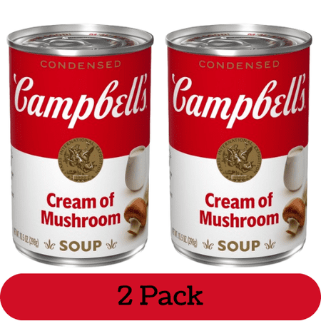 Campbell Condensed Cream of Mushroom Soup, 10.5 oz Can (2 Pack)