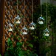 thumbnail image 2 of Portavelas de vidrio colgante de 8 cm con velas de luz LED, terrarios de vidrio para plantas, esferas para plantas aéreas, para decoración del hogar, interiores y exteriores, jardín (24 piezas), 2 of 7