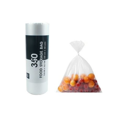 24/7 Bags| Plastic Produce Bag Roll, 350 Bags, Large (11.8" x 15.7"), BPA-Free, Clear, Vegetables, Food, Bread & More