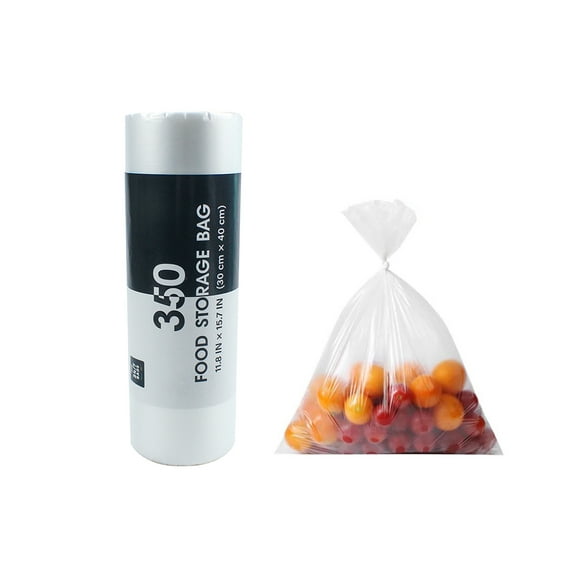 24/7 Bags| Plastic Produce Bag Roll, 350 Bags, Large (11.8" x 15.7"), BPA-Free, Clear, Vegetables, Food, Bread & More