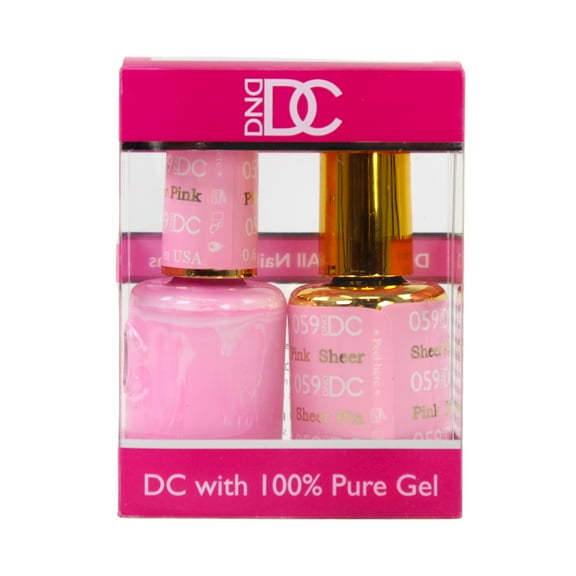 DND - DC Duo Soak off Gel & Matching nail polish, #059 SHEER PINK