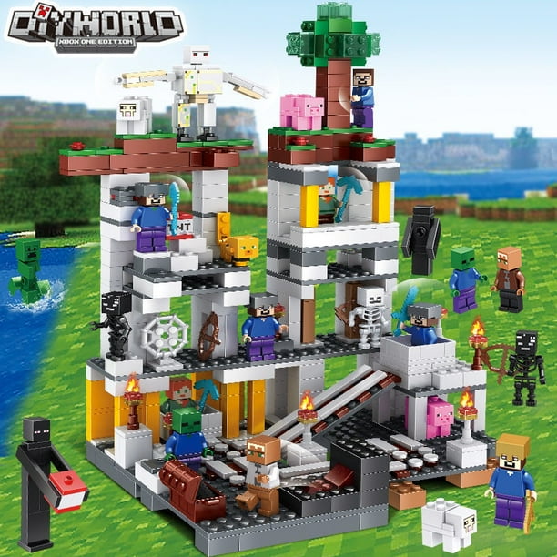 LEGO Minecraft 21241 La cabane Abeille, Jouet, Ferme avec Maison, Zombie et  Figurines Animaux pas cher 